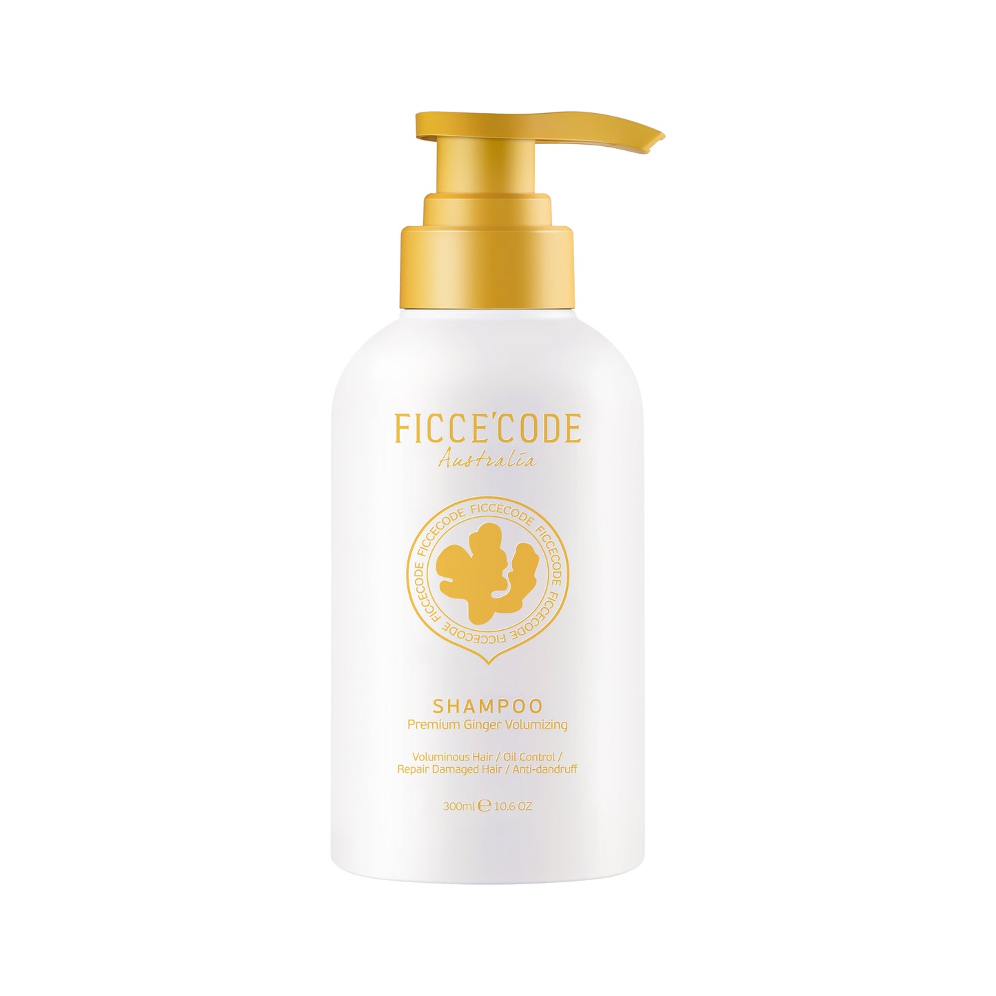 FicceCode Premium Ginger Volumizing Shampoo 300ml
